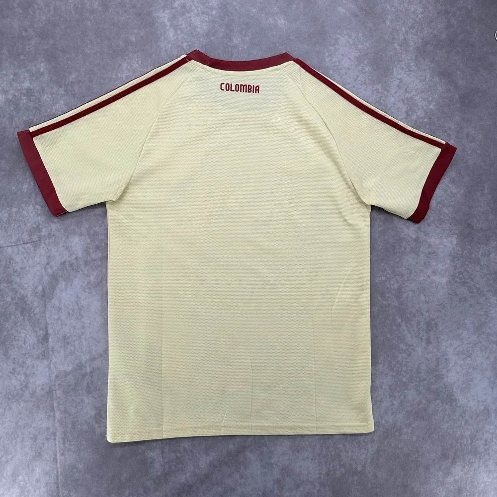 Adidas Originals Colombia Soccer Jersey Men's M Cream Burgundy Trefoil FCF Shirt